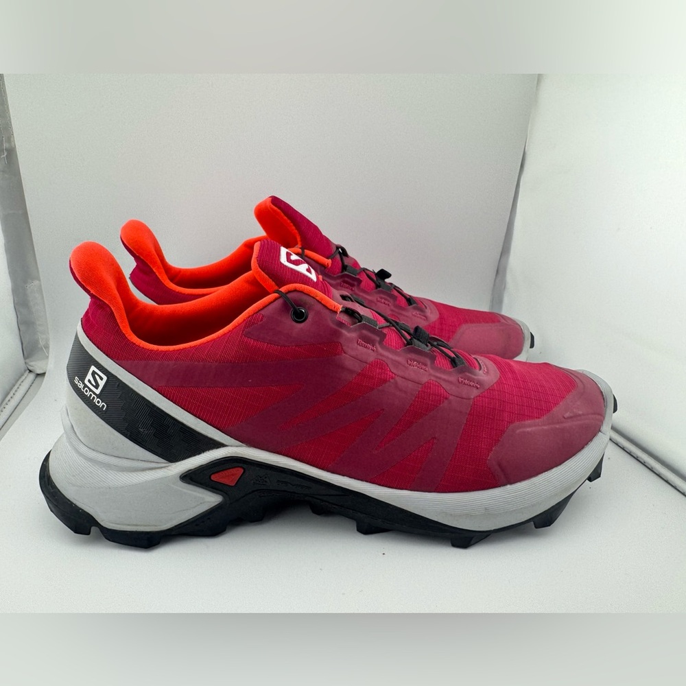 Salomon Women's Trail Sneakers in Fuchsia and Orange Accent